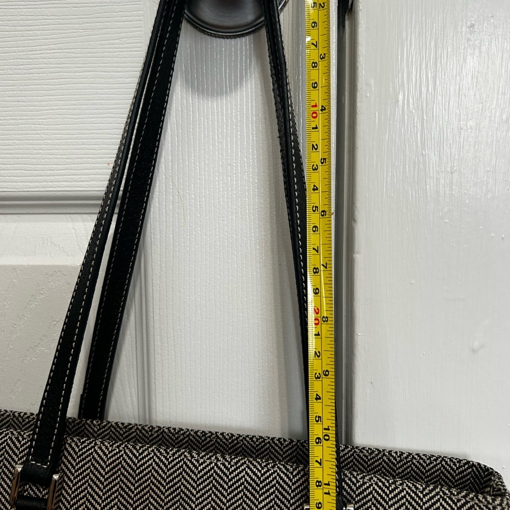 Vintage Lauren Ralph Lauren Black and Cream /white Patterned Tote - Picture 8 of 8